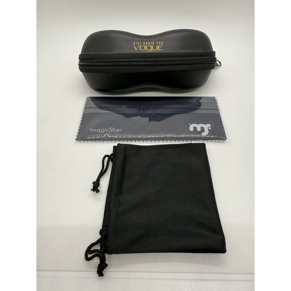 Gigi Hadid for Vogue Eyewear Case Semi Hard‎ Black, Pouch & Cloth Set